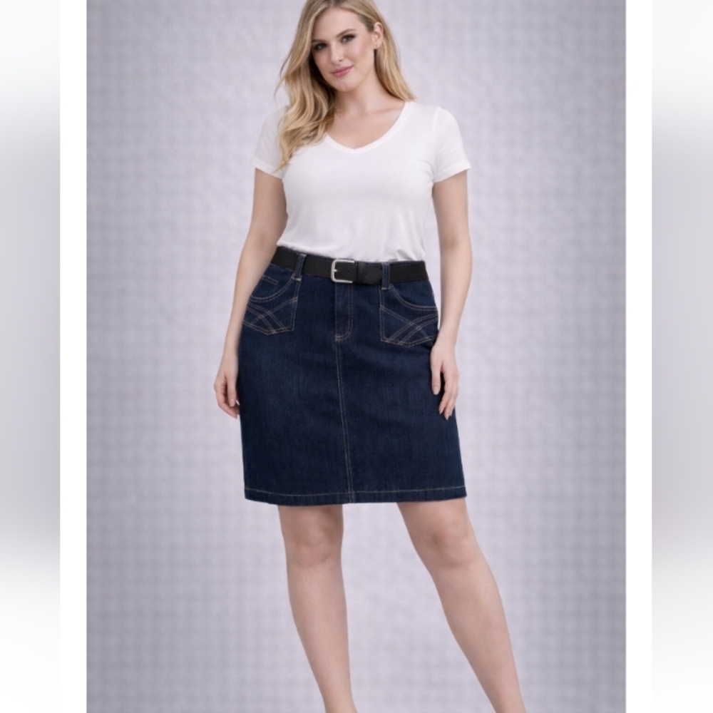 Sonoma Denim Skirt Size 10 | Classic Blue Jean Skirt | Straight Fit